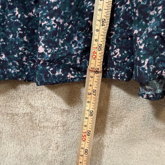 Boden Blue Floral Maxi Dress | Long Sleeve Tiered Prairie Maxi Plus 16/18R - Picture 9 of 12